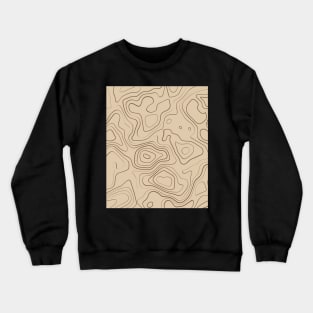 Warm Tones Abstract Topography  Aeasthetic  Pattern Crewneck Sweatshirt